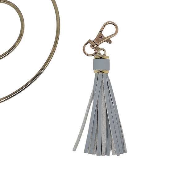 Stylish Gray Tassel Keychain - Picture 1 of 2